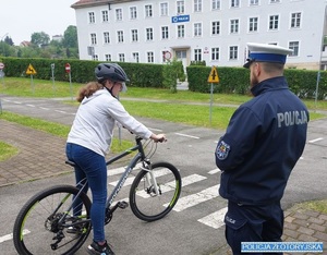 Złotoryjscy policjanci egzaminowali uczniów na kartę rowerową