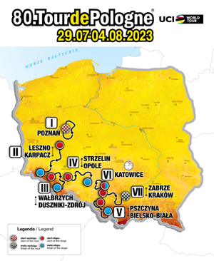 Tour de Pologne- 30 lipca br. utrudnienia w ruchu samochodowym