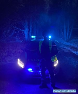 policjanci w służbie na granicy polsko-białoruskiej