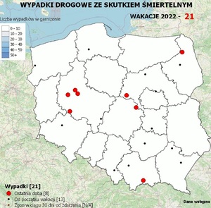 Kolejna edycja Policyjnej Mapy Wypadków Drogowych Ze Skutkiem Śmiertelnym