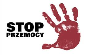 stop przemocy i odcisk dłoni