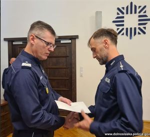 Złotoryjski policjant wyróżniony przez Komendanta Wojewódzkiego Policji we Wrocławiu