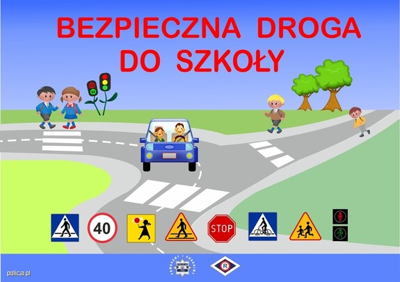 Plakat bezpieczna droga do szkoły
