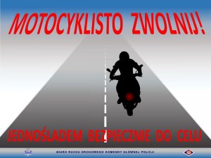 motocyklista na drodze